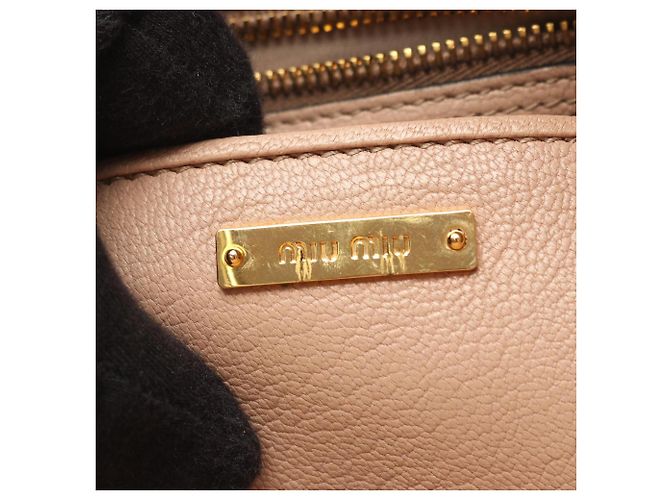 Borsa Miu Miu Madras Beige - vista 4