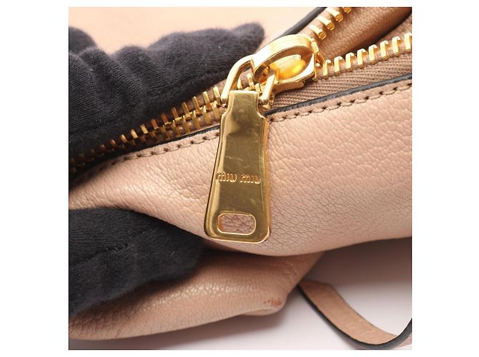 Borsa Miu Miu Madras Beige - vista 8