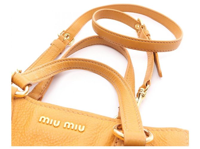 Borsa Miu Miu VITELLO CARIBU Giallo - vista 14