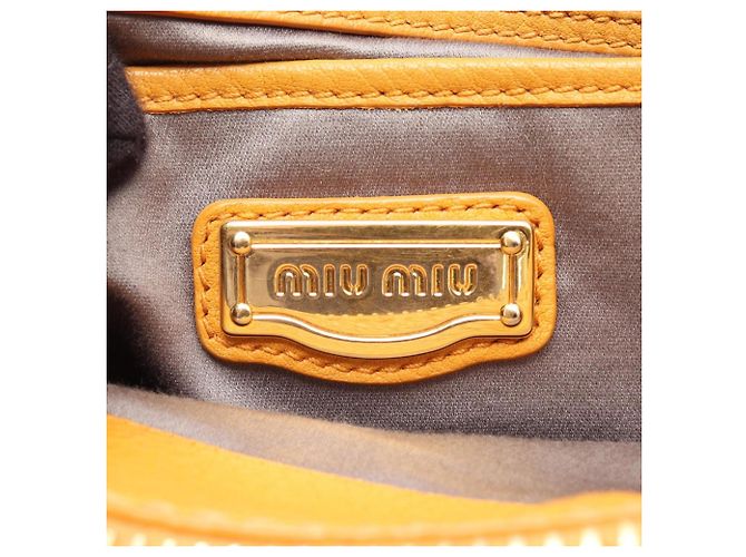 Borsa Miu Miu VITELLO CARIBU Giallo - vista 4