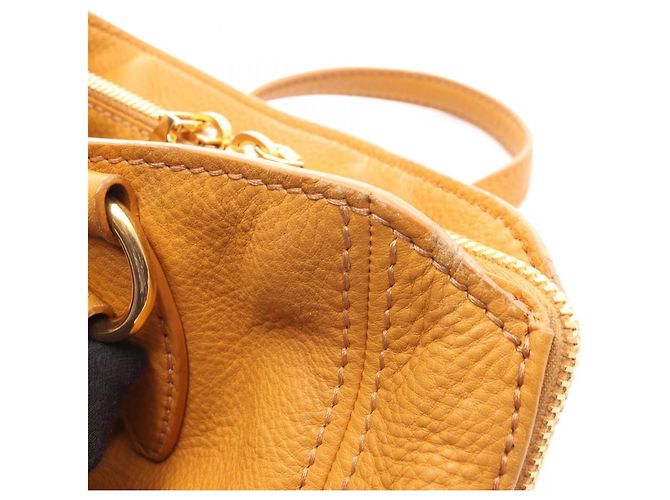 Borsa Miu Miu VITELLO CARIBU Giallo - vista 7
