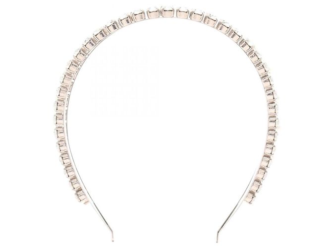 Fascia per capelli Miu Miu placcata oro Bianco D'oro - vista 2