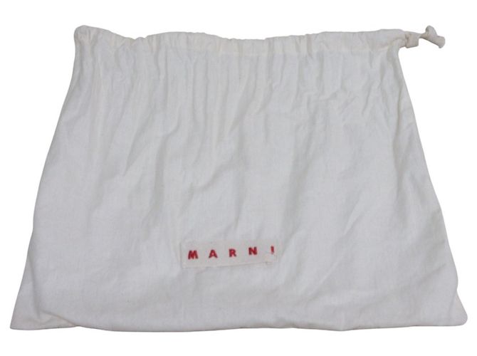 Borsa a tracolla e pochette Marni Trunk Nano in pelle Nero Bianco - vista 13