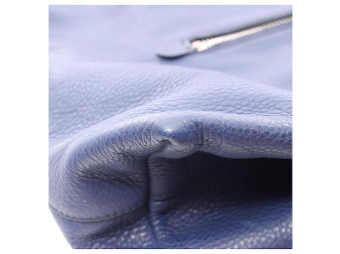 Borsa Tote Miu Miu in pelle blu - vista 10