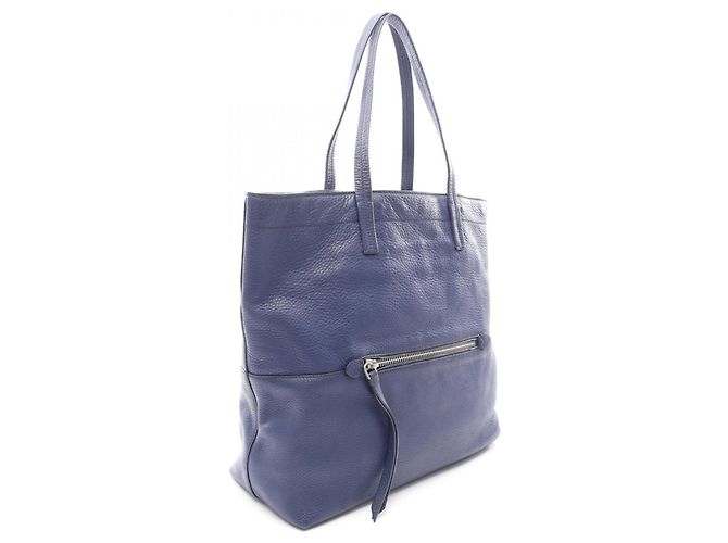Borsa Tote Miu Miu in pelle blu - vista 2