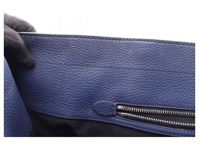 Borsa Tote Miu Miu in pelle blu - vista 6