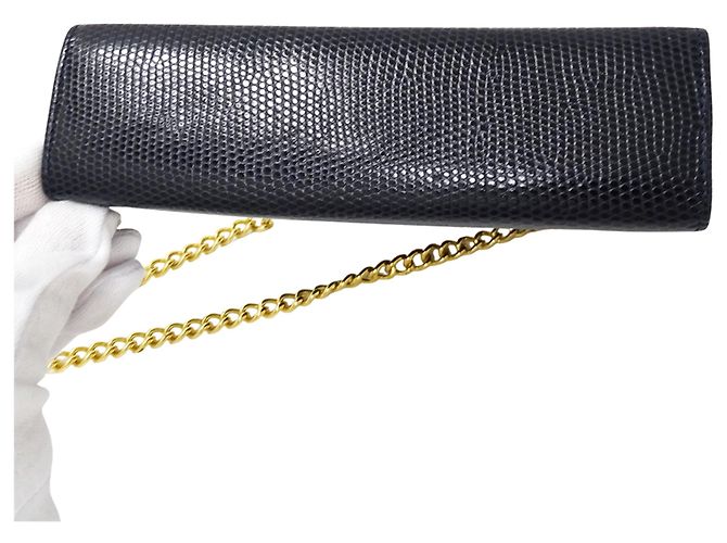 Borsa in pelle blu navy Salvatore Ferragamo - vista 11