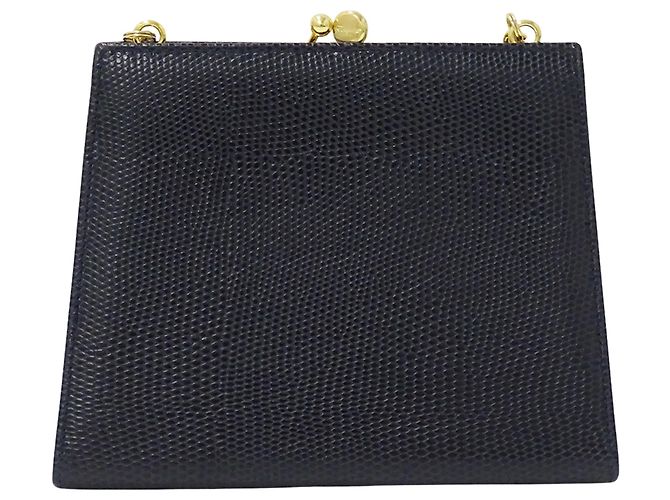 Borsa in pelle blu navy Salvatore Ferragamo - vista 2