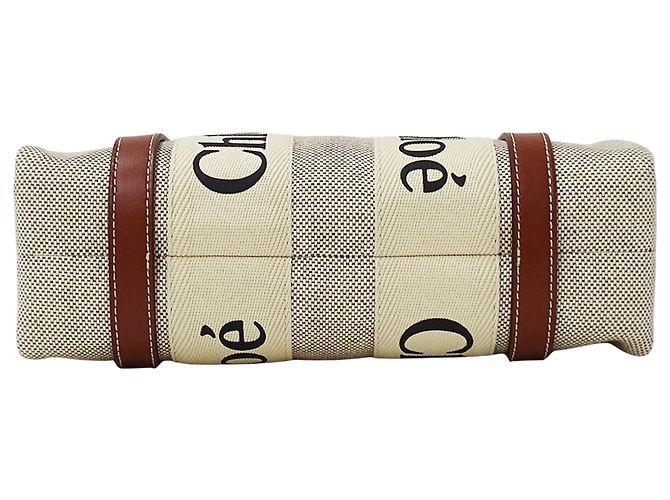 Bolso de mano Chloé de lona beige y marrón Castaño - vista 3