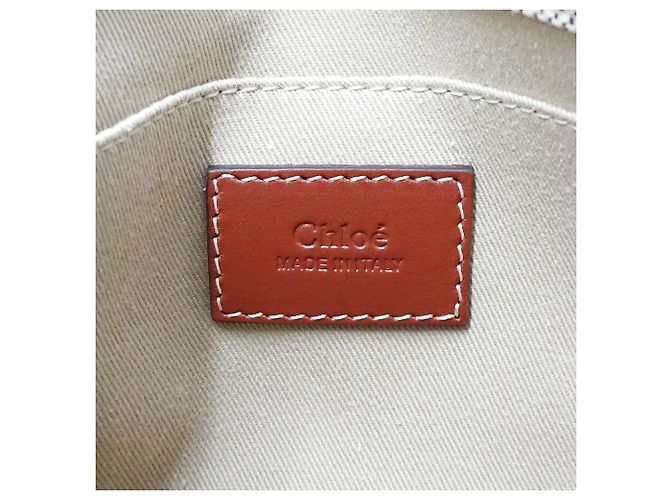 Bolso de mano Chloé de lona beige y marrón Castaño - vista 6