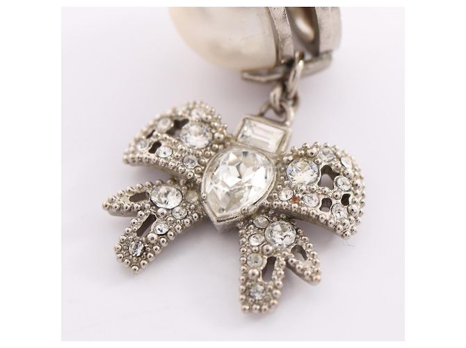Miu Miu Miu Ribbon Stecker-Ohrringe Silber - Ansicht 7