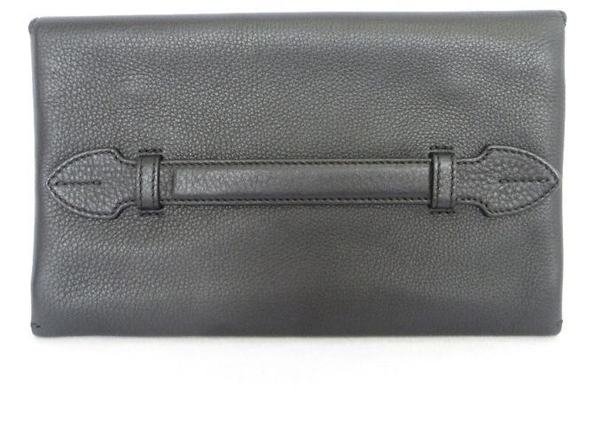Burberry Leder-Clutch Schwarz - Ansicht 2