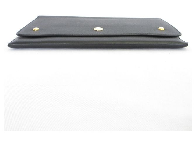 Burberry Leder-Clutch Schwarz - Ansicht 3