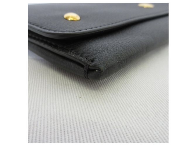 Burberry Leder-Clutch Schwarz - Ansicht 5