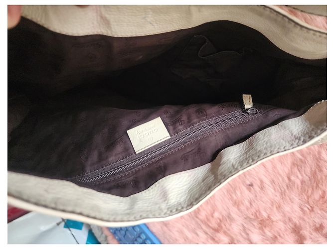 Gucci Guccissima Leder Hobo-Tasche Beige - Ansicht 8