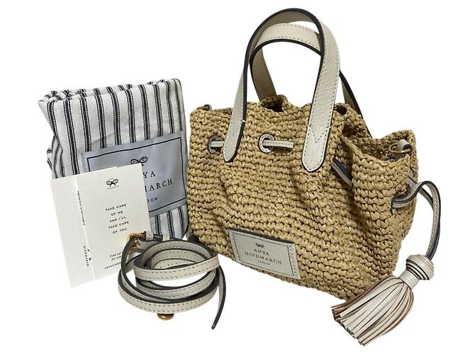 Anya Hindmarch Small Drawstring Raffia Tote Bag kleine Raffia-Tasche mit Kordelzug - Ansicht 14