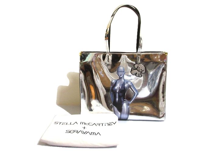 Stella Mc Cartney Saco Tote Prateado Stella McCartney x Hajime Sorayama Prata - vista 10