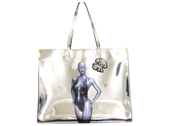 Stella Mc Cartney Saco Tote Prateado Stella McCartney x Hajime Sorayama Prata - vista 11