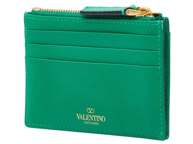 Monedero Valentino de piel verde - vue 2