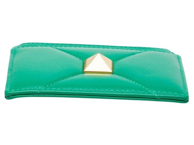 Monedero Valentino de piel verde - vue 3