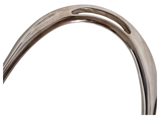 Ralph Lauren RL67 Stirrup Ledergürtel mit Doppelstift-Schnalle Silber - Ansicht 9