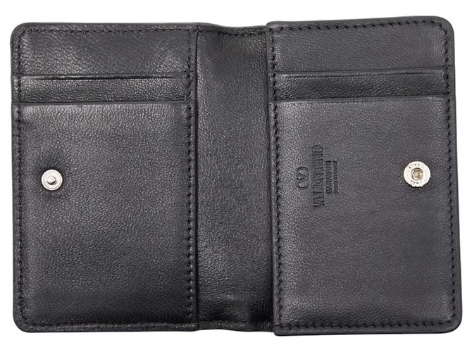 Valentino Black Nylon Leather Card Case - view 6