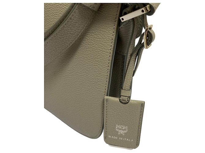 Borsa a tracolla in pelle borchiata MCM Marrone - vista 6