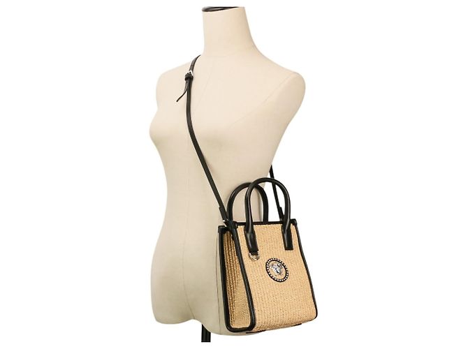 Borsa Tote 2 vie Versace Stud La Medusa Nero - vista 13