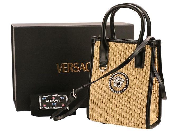 Borsa Tote 2 vie Versace Stud La Medusa Nero - vista 14