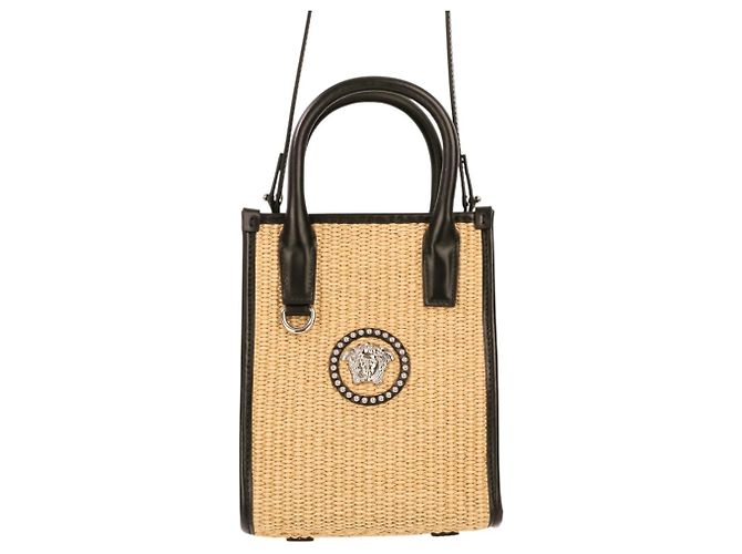 Borsa Tote 2 vie Versace Stud La Medusa Nero - vista 2