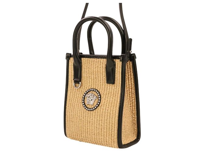 Borsa Tote 2 vie Versace Stud La Medusa Nero - vista 5