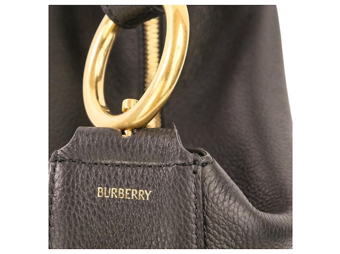 Borsa Burberry Leather Night Ark Nero - vista 12