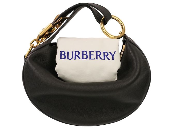 Borsa Burberry Leather Night Ark Nero - vista 14