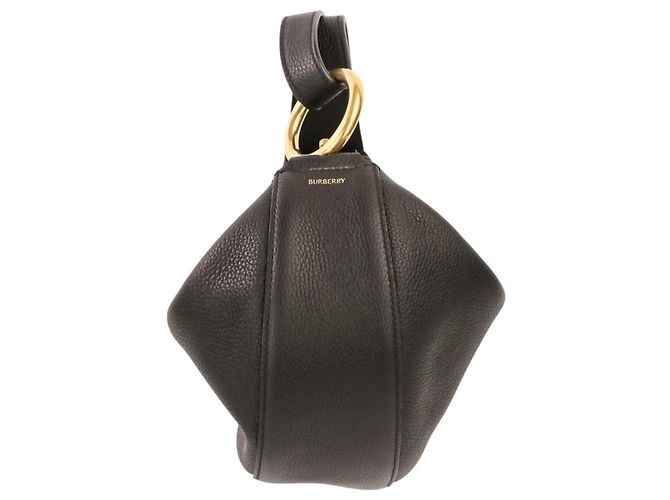 Borsa Burberry Leather Night Ark Nero - vista 3