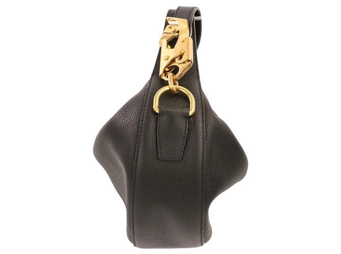 Borsa Burberry Leather Night Ark Nero - vista 4