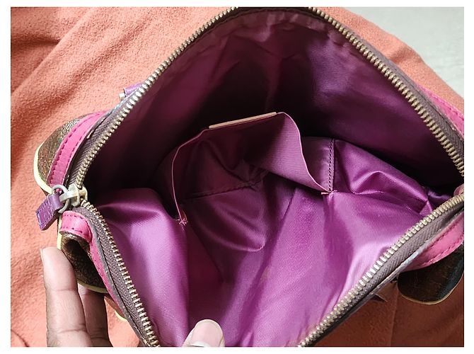Etro Borsa Boston in pelle con stampa Paisley Marrone Arancione Porpora - vista 10