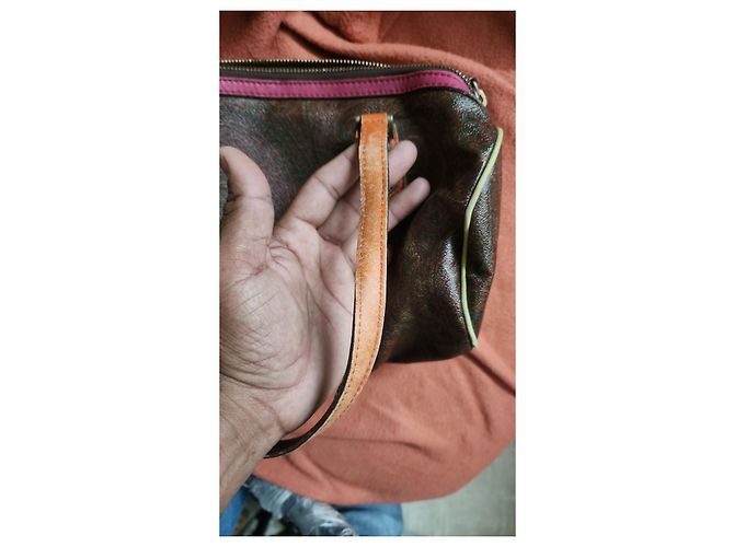 Etro Borsa Boston in pelle con stampa Paisley Marrone Arancione Porpora - vista 18
