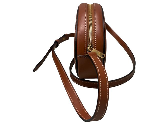 Céline Bolsa Oval Celine Triomphe Marrom - vista 3