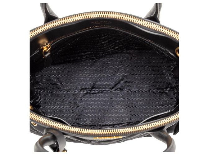Prada Quilted 2-Way Handbag Black - view 4