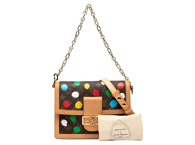 Louis Vuitton Sac Dauphine MM 2WAY Chain Handbag Marrone - vista 8