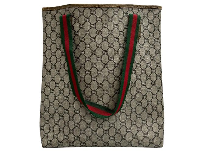 Borsa Tote Gucci GG Plus Marrone - vista 2