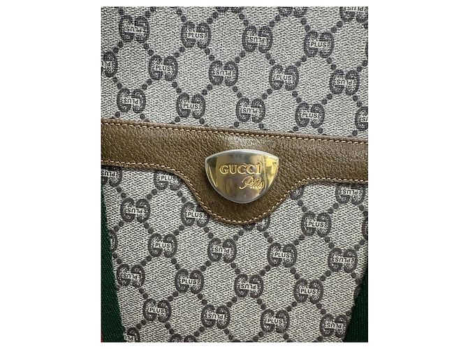 Borsa Tote Gucci GG Plus Marrone - vista 6
