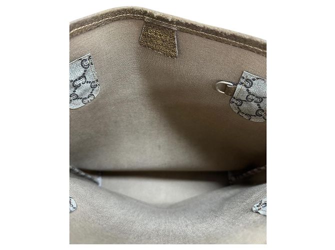 Borsa Tote Gucci GG Plus Marrone - vista 7