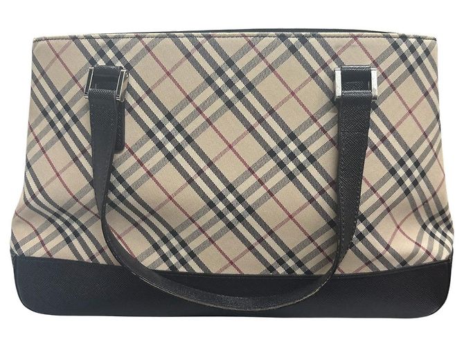 Sacola Burberry Nova Check Marrom Bege - vista 2