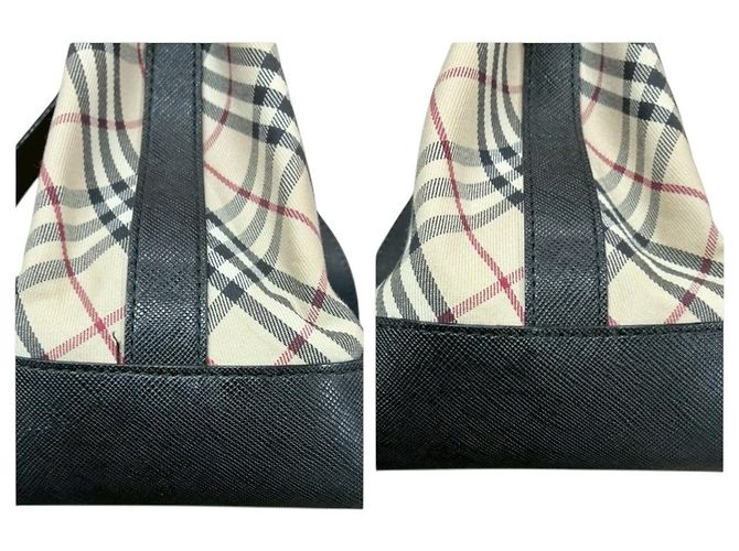 Sacola Burberry Nova Check Marrom Bege - vista 8