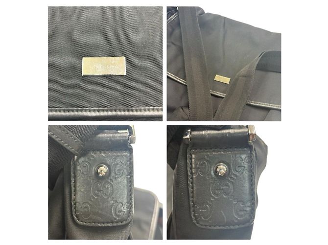 Borsa a tracolla Gucci GG Emboss Nero - vista 5