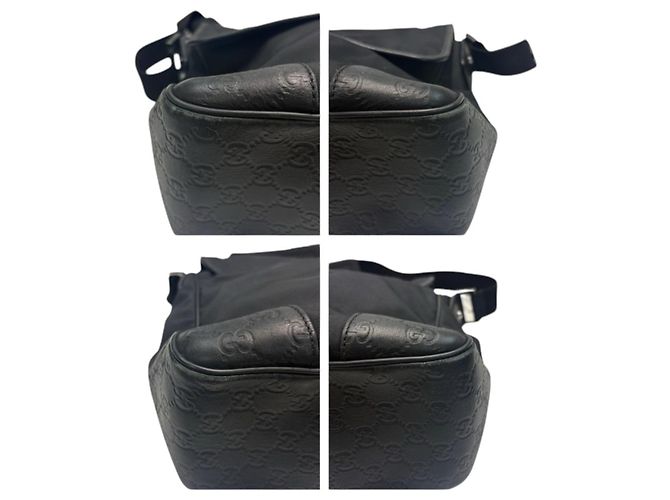 Borsa a tracolla Gucci GG Emboss Nero - vista 9