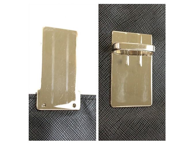 Bolsa de Mão Prada Saffiano Preto - vista 6