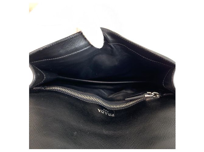 Bolsa de Mão Prada Saffiano Preto - vista 8