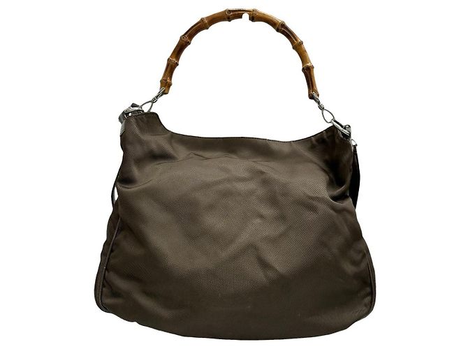 Borsa a tracolla Gucci Bamboo Verde - vista 2